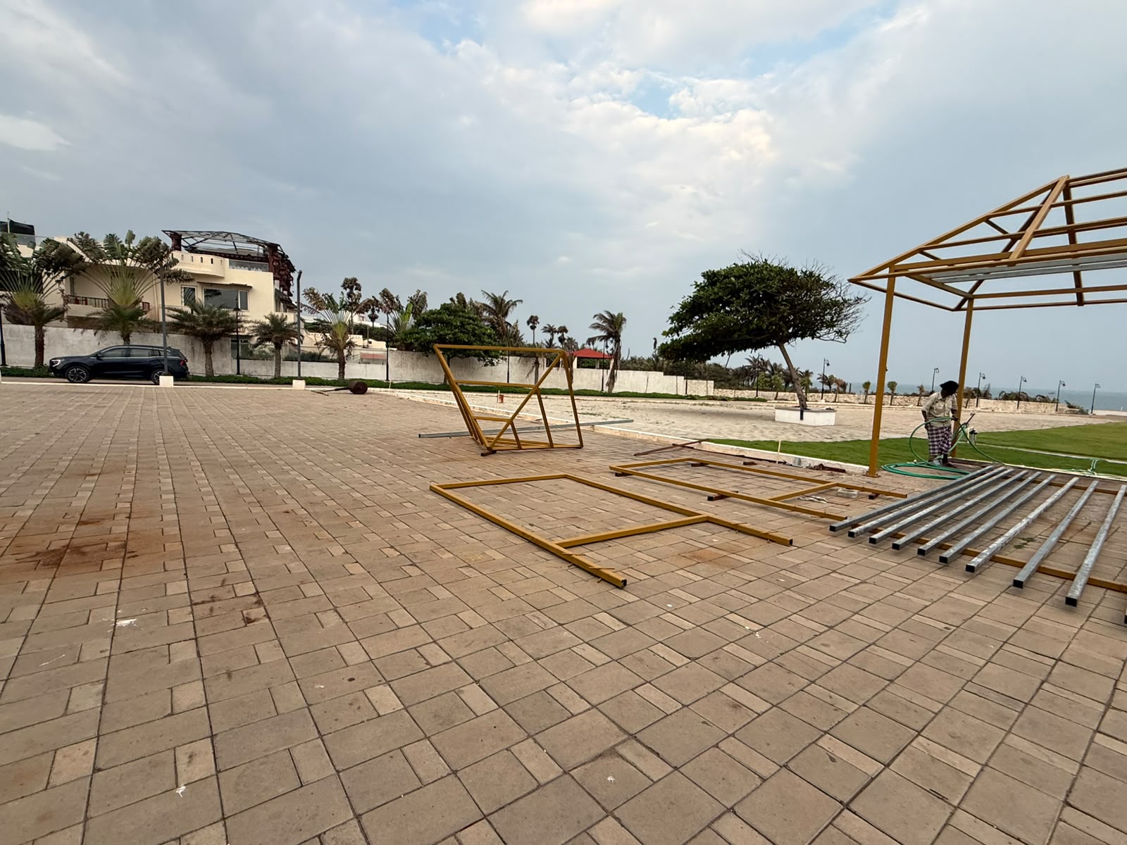 Anmol Villa ATR Group Visakhapatnam luxury wedding venue courtyard at night